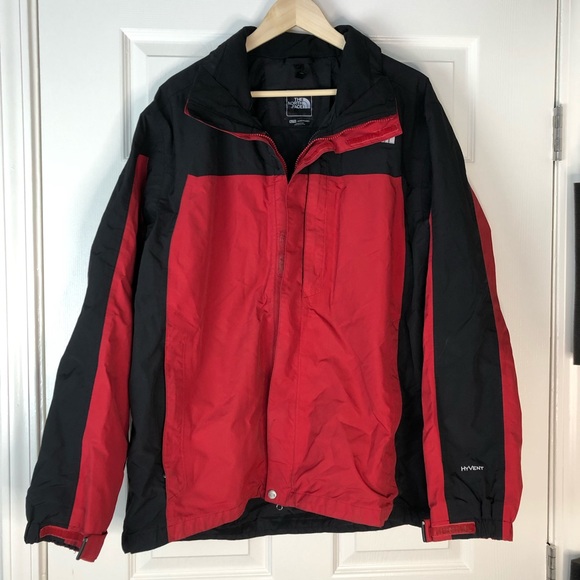 The North Face Hyvent Red Full Zip Jacket - Picture 1 of 8